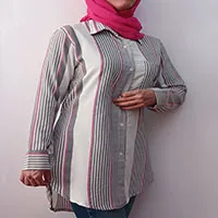 مانتو نخی راه راه